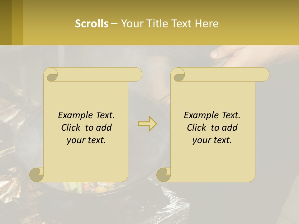 A Person Is Cooking Food On A Grill PowerPoint Template