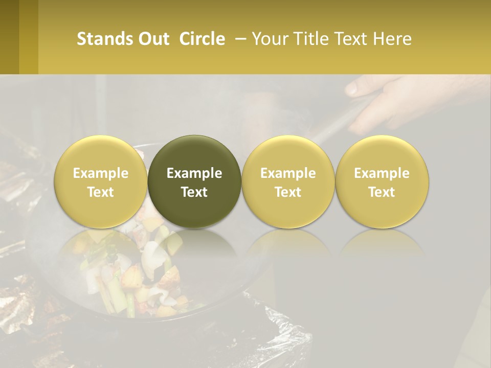 A Person Is Cooking Food On A Grill PowerPoint Template