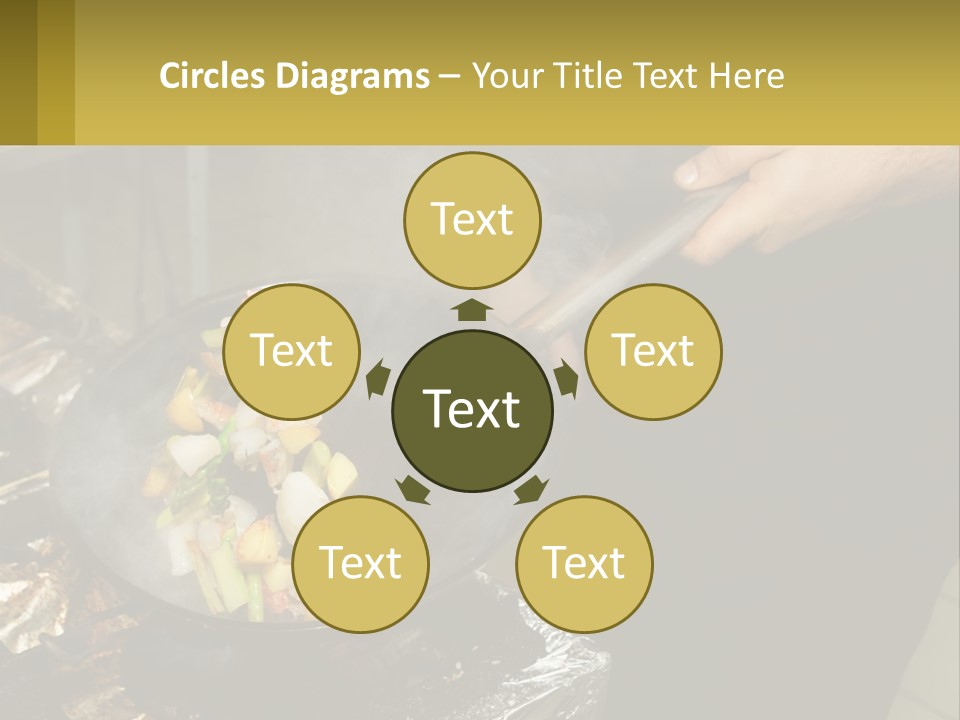 A Person Is Cooking Food On A Grill PowerPoint Template