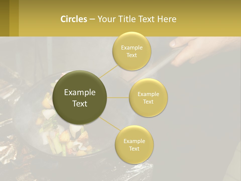 A Person Is Cooking Food On A Grill PowerPoint Template