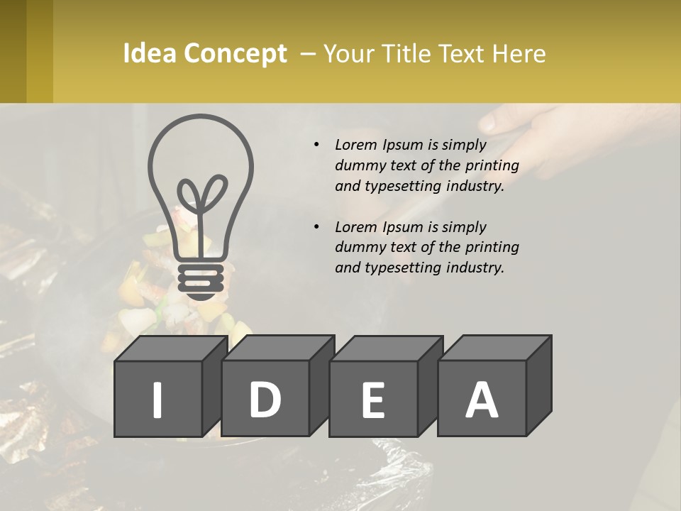 A Person Is Cooking Food On A Grill PowerPoint Template