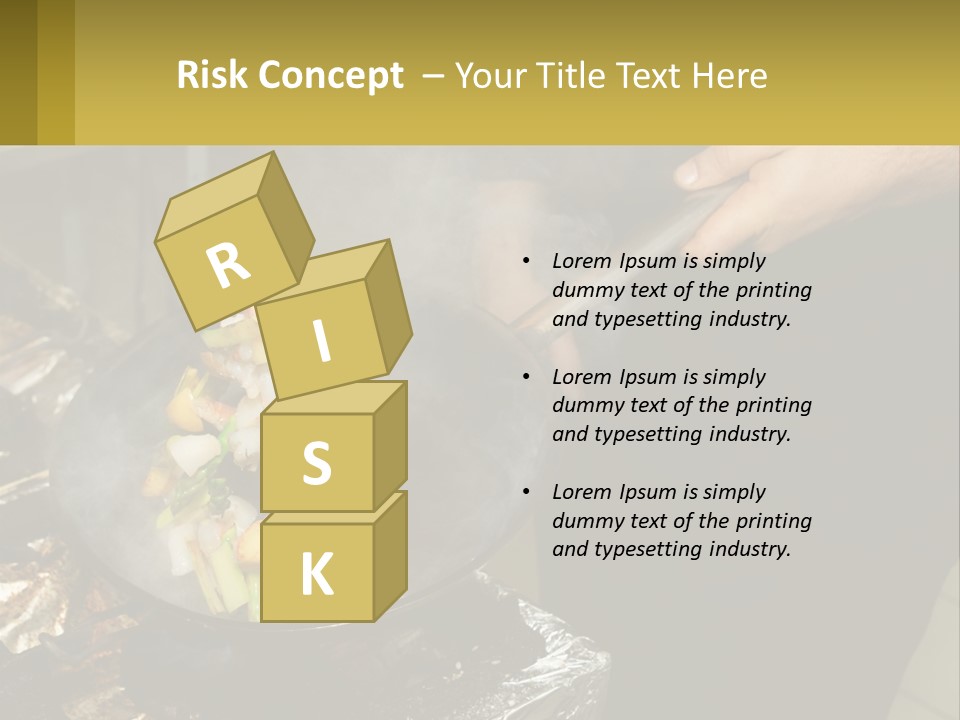 A Person Is Cooking Food On A Grill PowerPoint Template