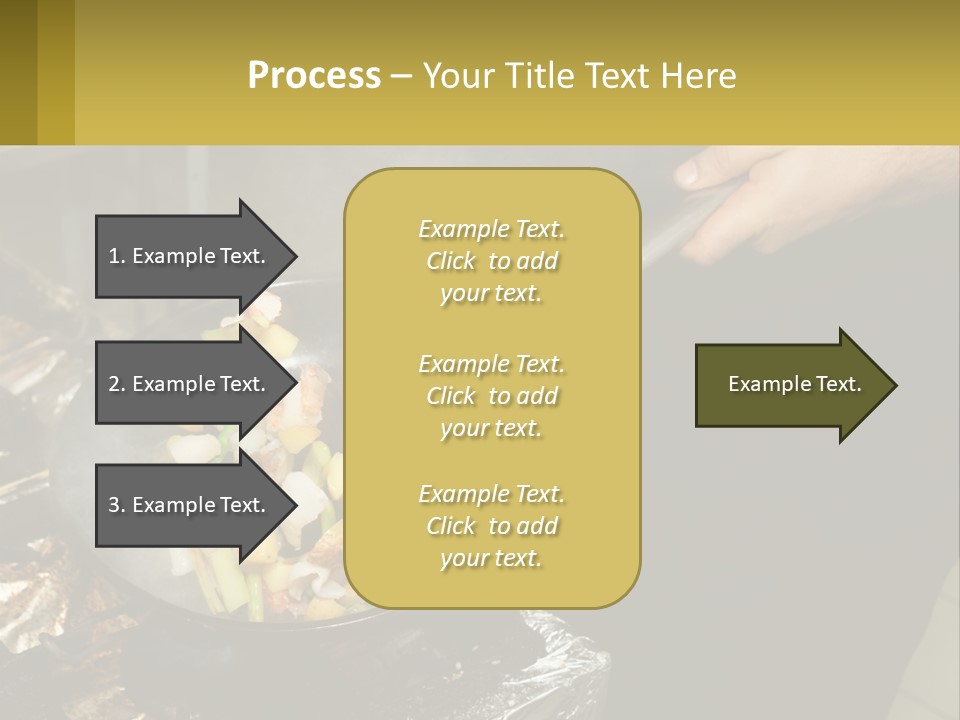 A Person Is Cooking Food On A Grill PowerPoint Template