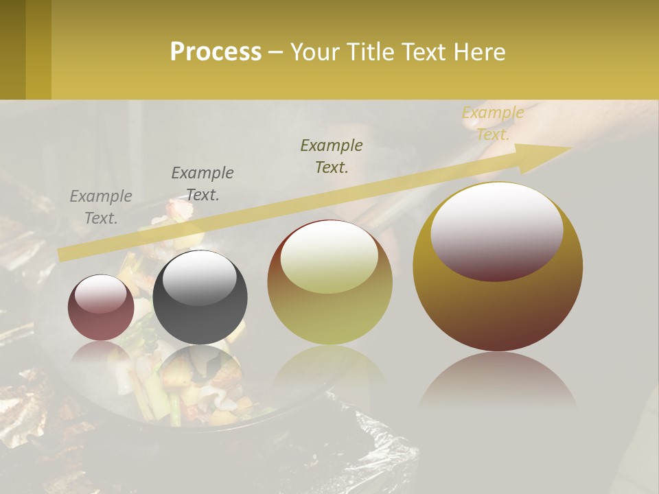 A Person Is Cooking Food On A Grill PowerPoint Template