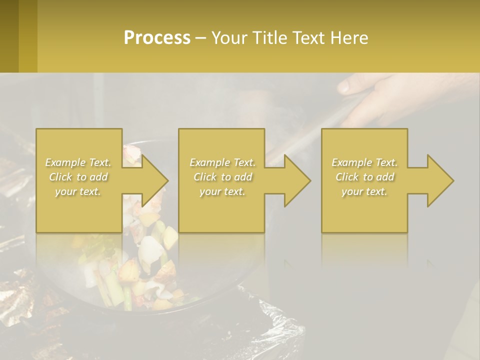 A Person Is Cooking Food On A Grill PowerPoint Template