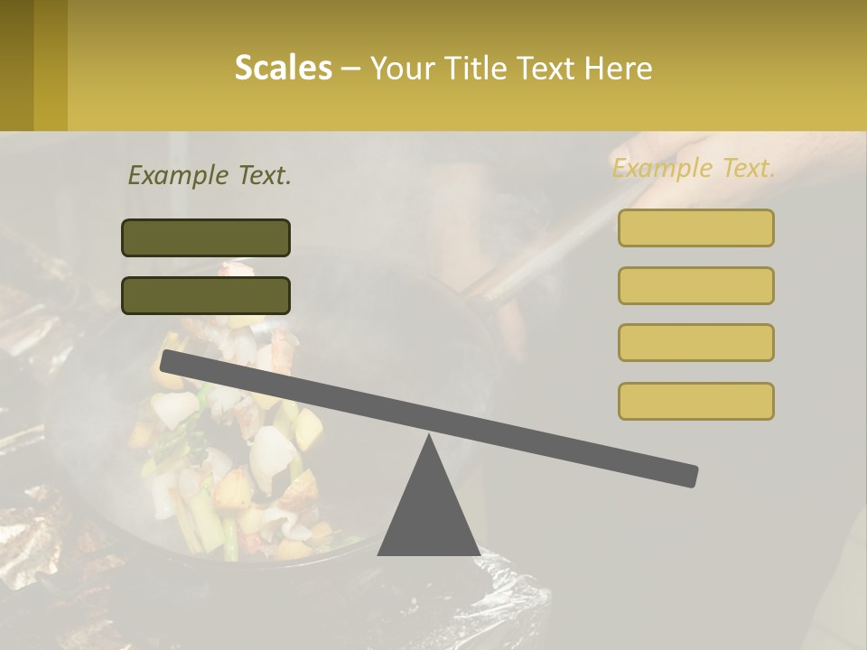 A Person Is Cooking Food On A Grill PowerPoint Template