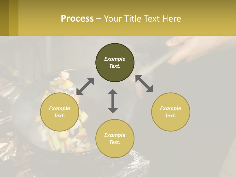 A Person Is Cooking Food On A Grill PowerPoint Template