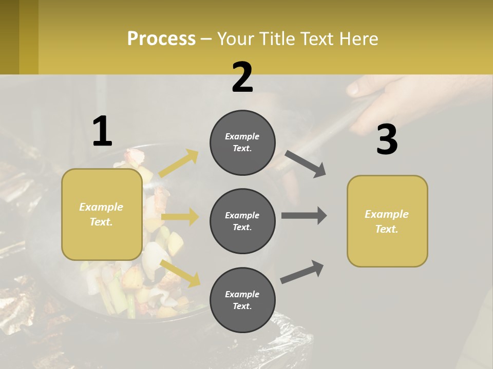 A Person Is Cooking Food On A Grill PowerPoint Template