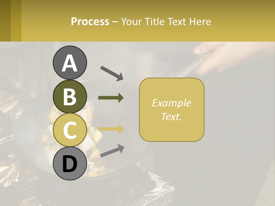 A Person Is Cooking Food On A Grill PowerPoint Template