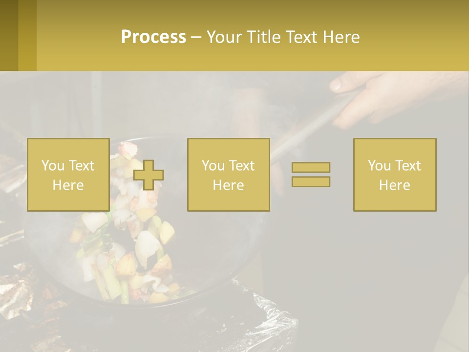 A Person Is Cooking Food On A Grill PowerPoint Template