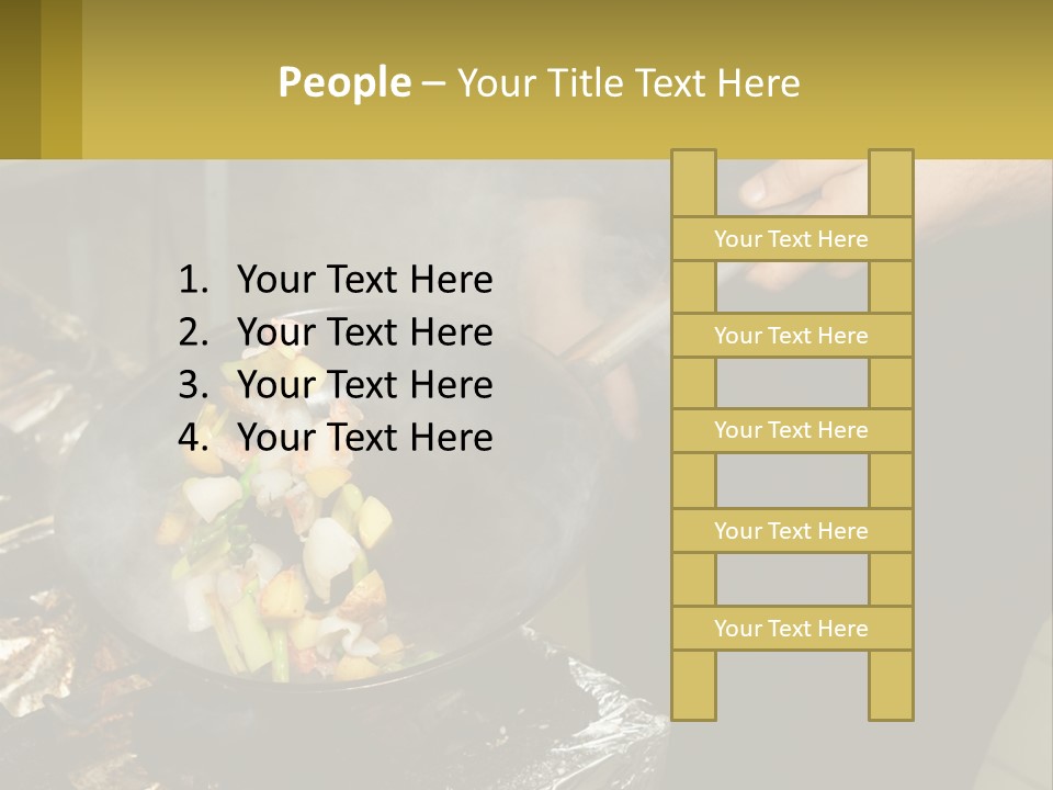 A Person Is Cooking Food On A Grill PowerPoint Template
