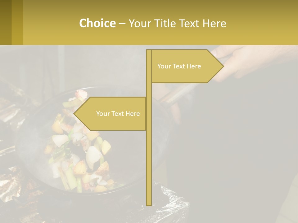 A Person Is Cooking Food On A Grill PowerPoint Template