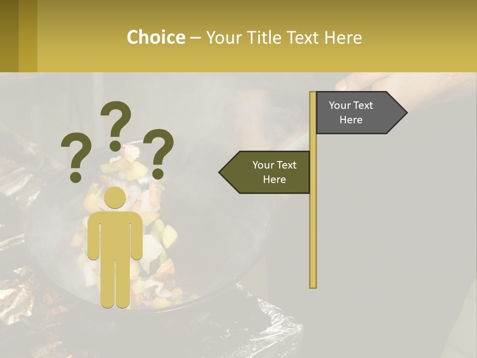 A Person Is Cooking Food On A Grill PowerPoint Template