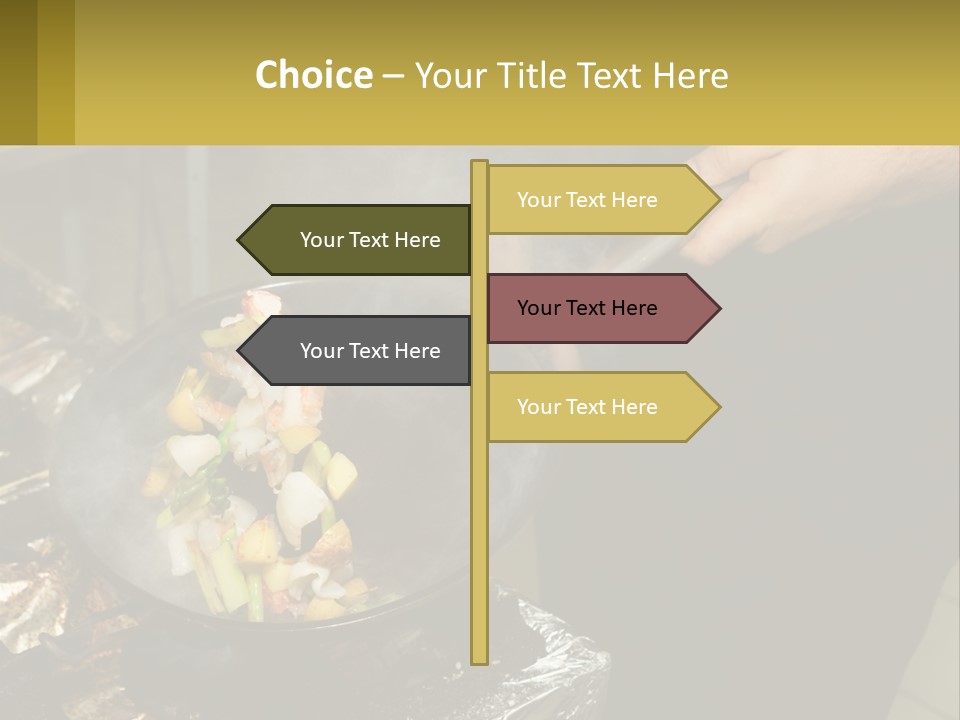 A Person Is Cooking Food On A Grill PowerPoint Template