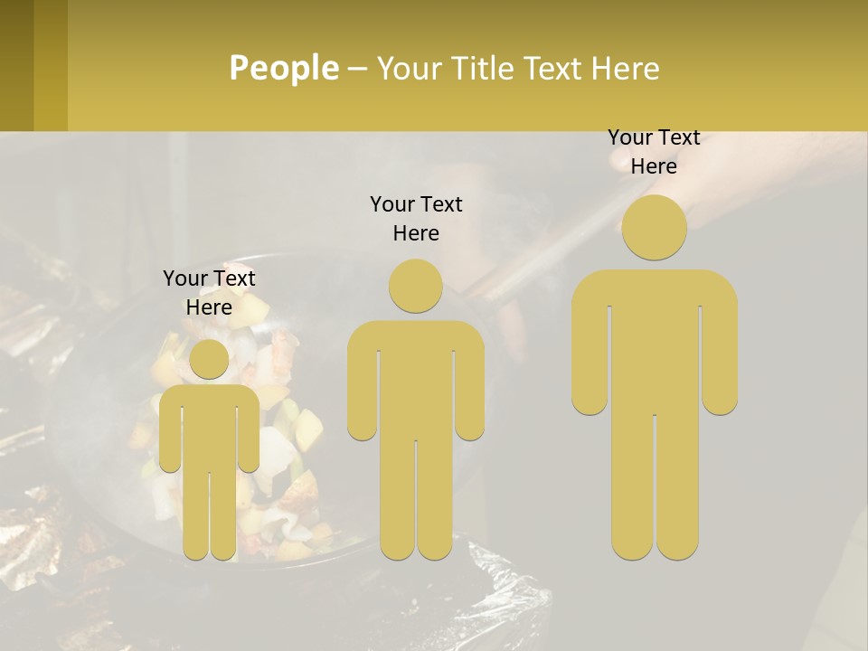 A Person Is Cooking Food On A Grill PowerPoint Template