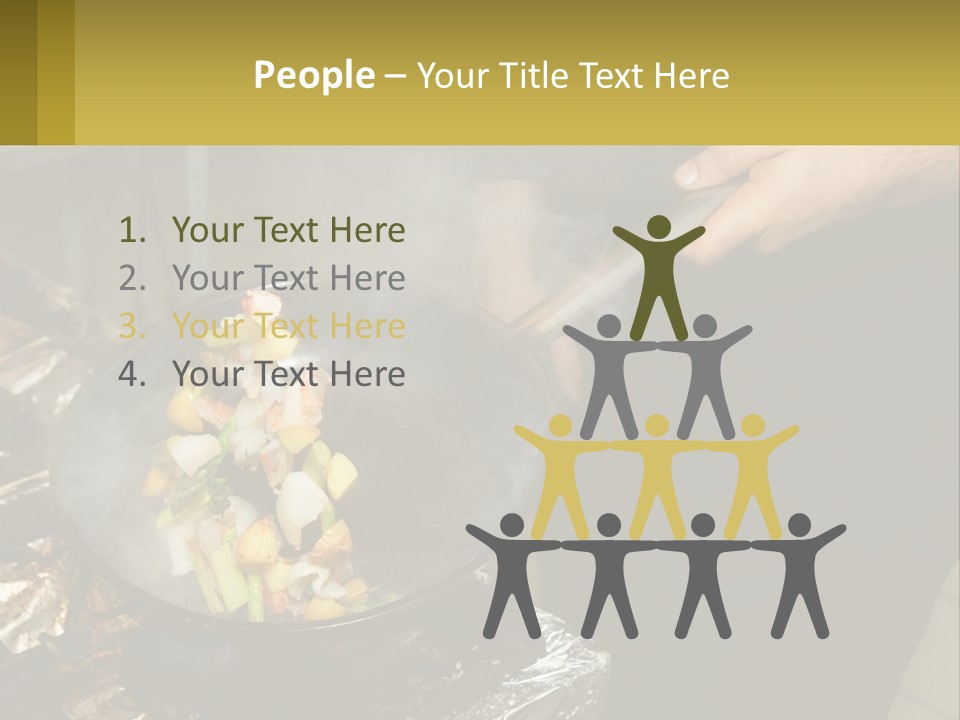 A Person Is Cooking Food On A Grill PowerPoint Template