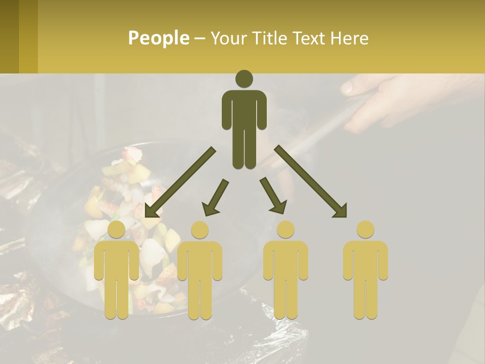 A Person Is Cooking Food On A Grill PowerPoint Template