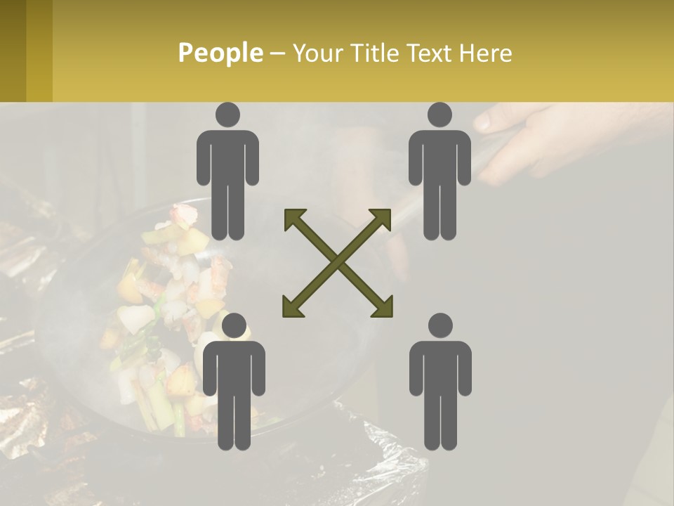 A Person Is Cooking Food On A Grill PowerPoint Template