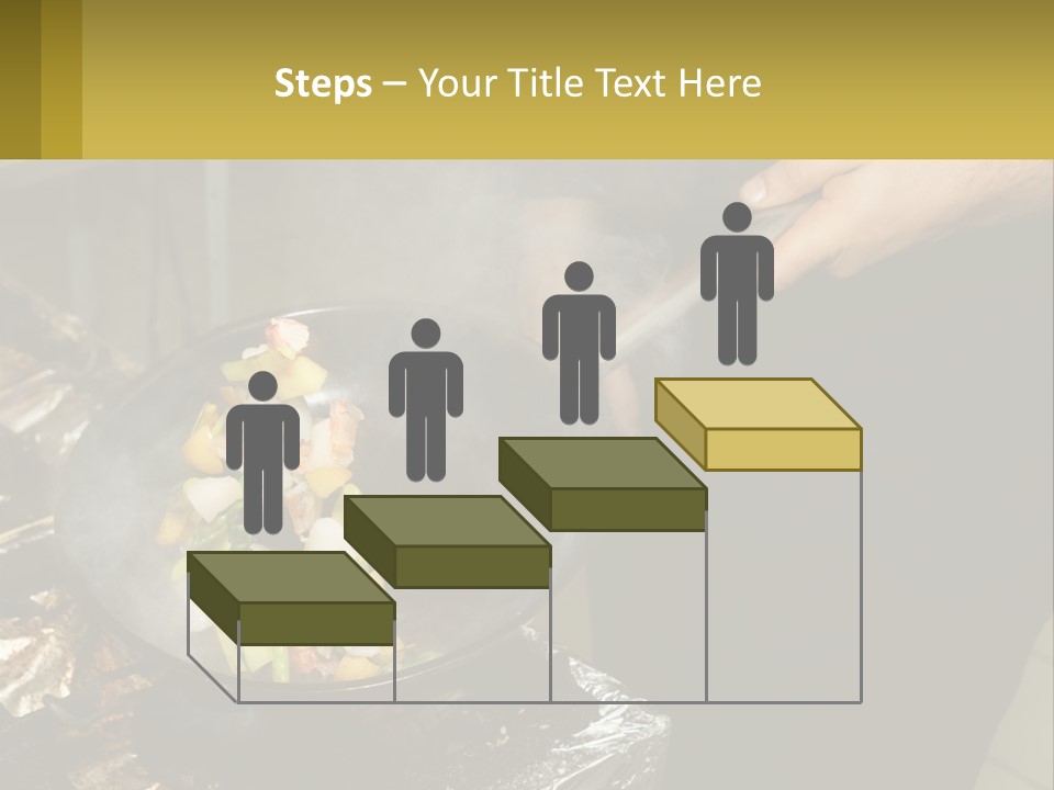 A Person Is Cooking Food On A Grill PowerPoint Template