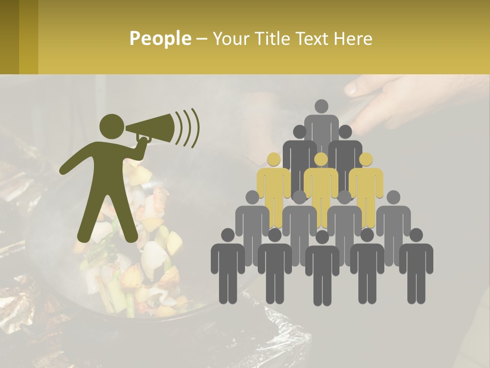 A Person Is Cooking Food On A Grill PowerPoint Template