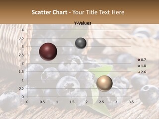A Basket Of Blueberries On A Wooden Table PowerPoint Template