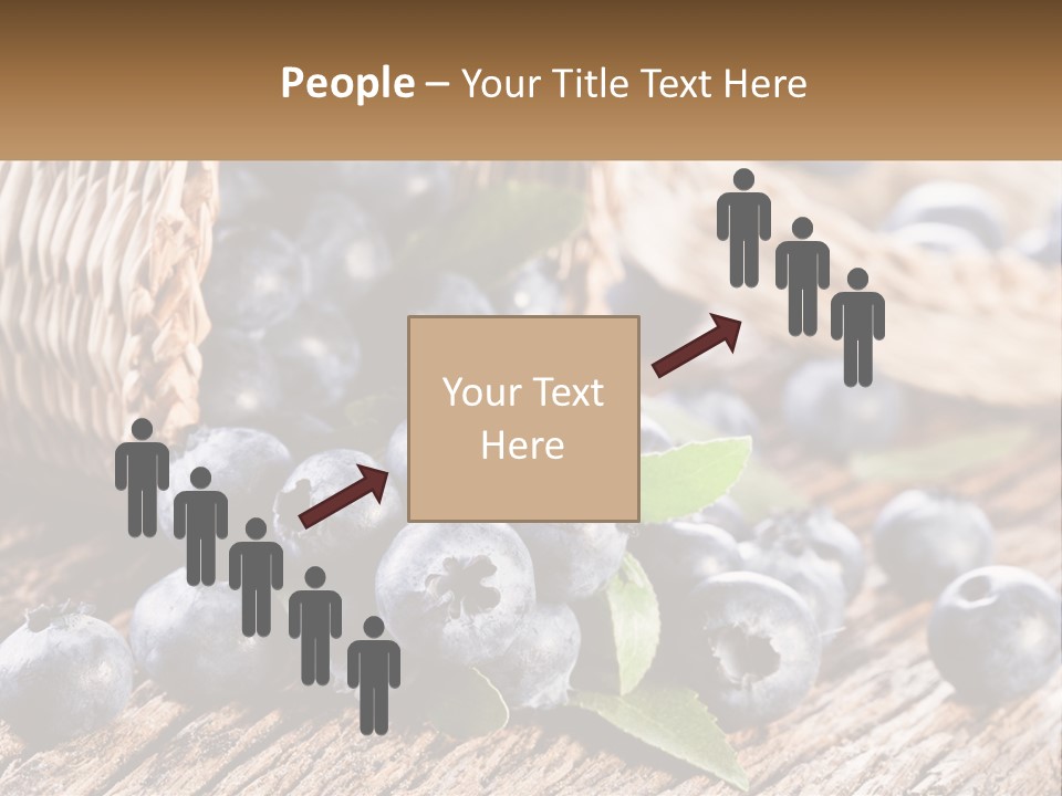 A Basket Of Blueberries On A Wooden Table PowerPoint Template