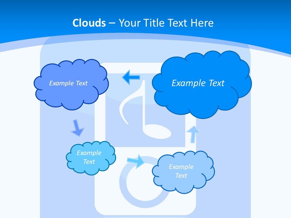 An Mp3 Player With A Music Note On It PowerPoint Template