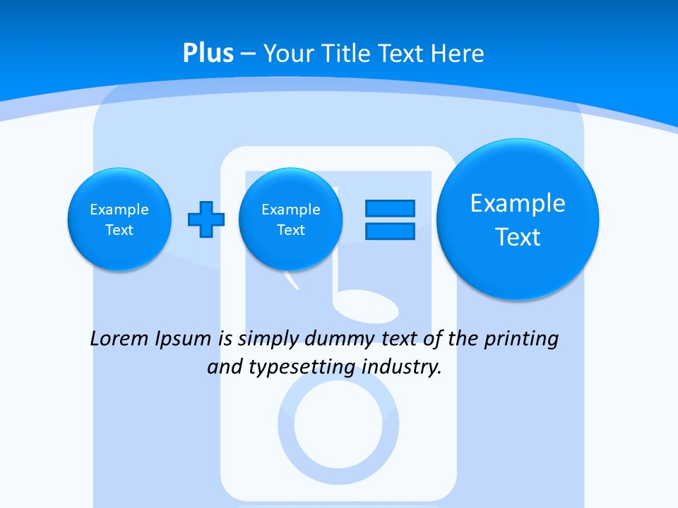 An Mp3 Player With A Music Note On It PowerPoint Template