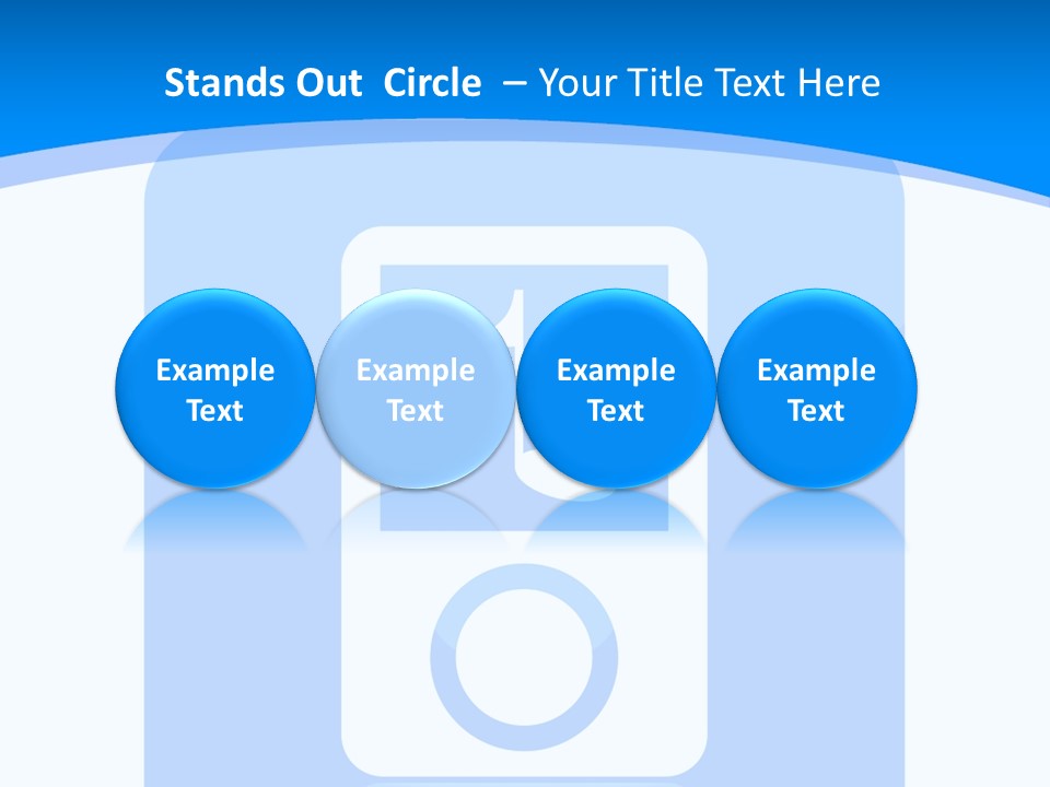 An Mp3 Player With A Music Note On It PowerPoint Template