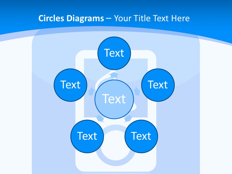 An Mp3 Player With A Music Note On It PowerPoint Template