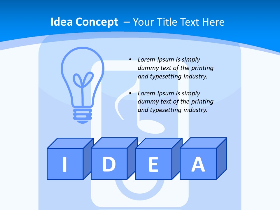 An Mp3 Player With A Music Note On It PowerPoint Template