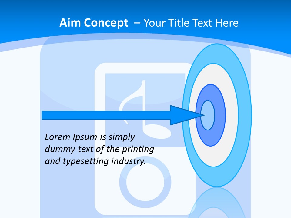 An Mp3 Player With A Music Note On It PowerPoint Template
