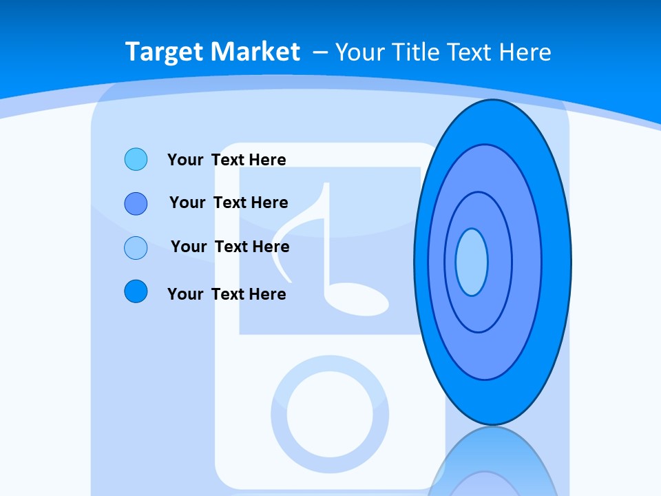 An Mp3 Player With A Music Note On It PowerPoint Template