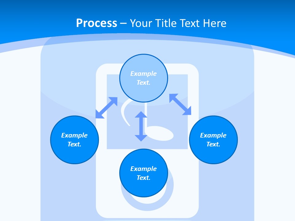 An Mp3 Player With A Music Note On It PowerPoint Template