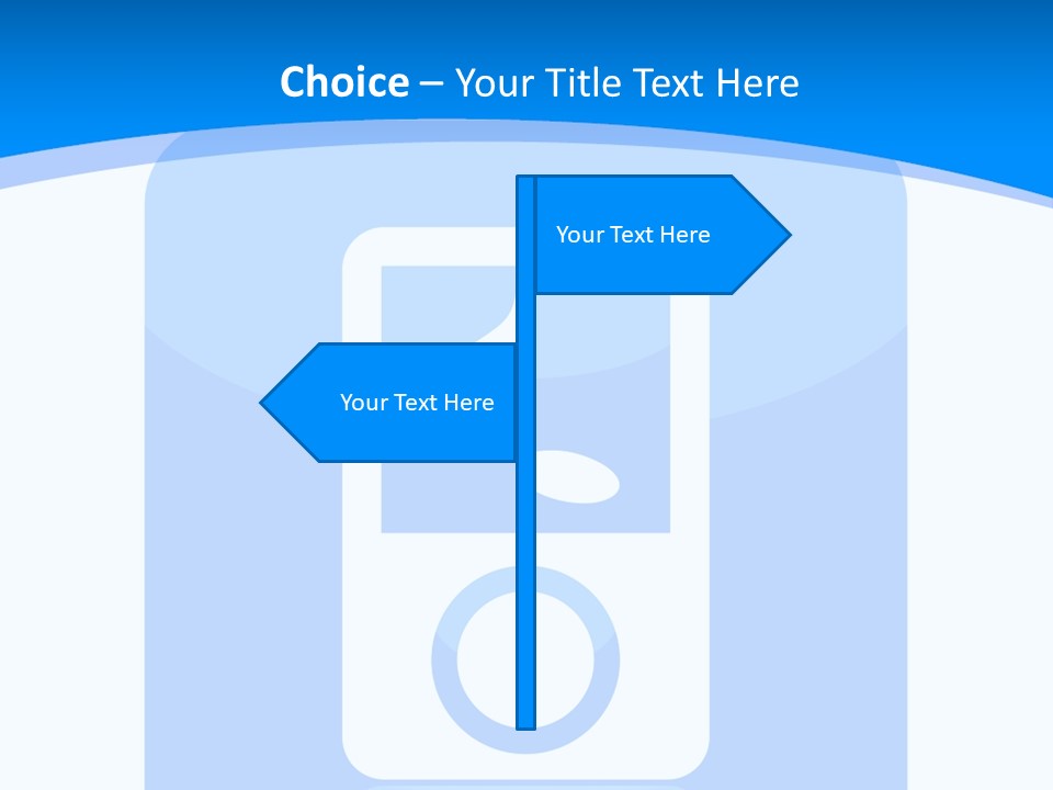 An Mp3 Player With A Music Note On It PowerPoint Template