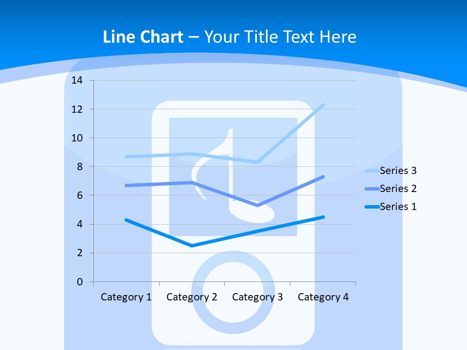 An Mp3 Player With A Music Note On It PowerPoint Template