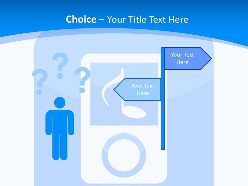 An Mp3 Player With A Music Note On It PowerPoint Template