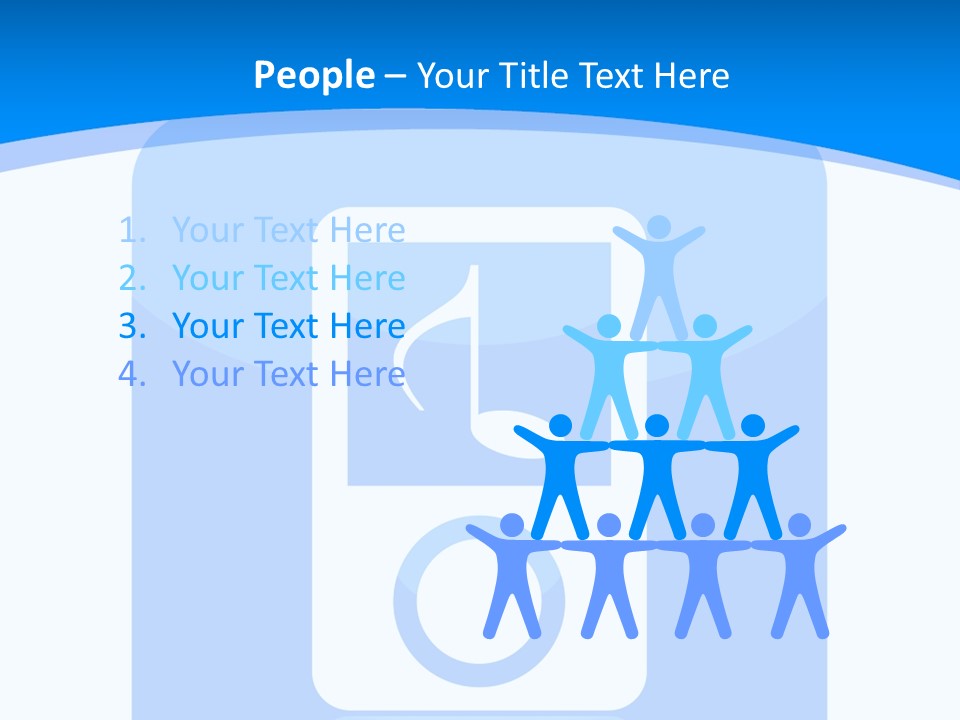 An Mp3 Player With A Music Note On It PowerPoint Template