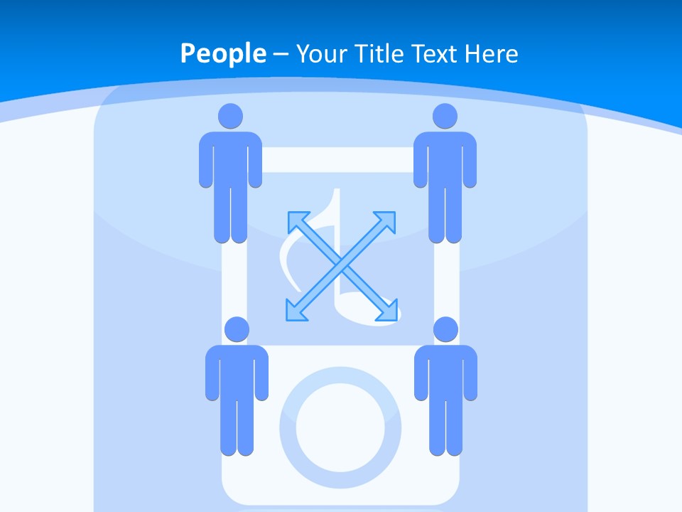 An Mp3 Player With A Music Note On It PowerPoint Template