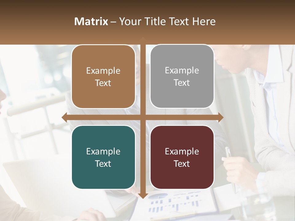A Group Of People Sitting Around A Table Talking PowerPoint Template