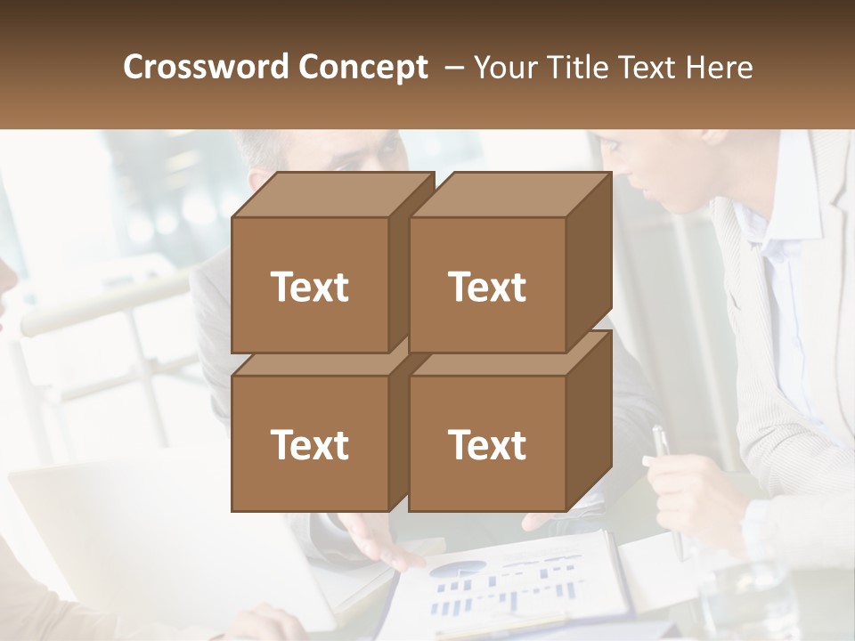 A Group Of People Sitting Around A Table Talking PowerPoint Template