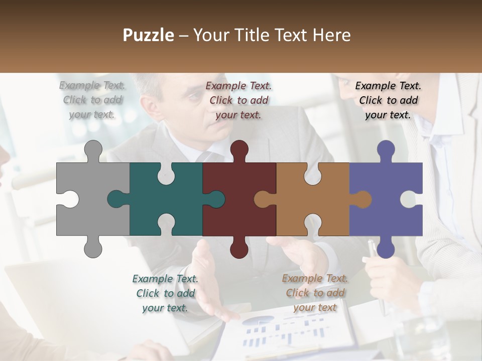 A Group Of People Sitting Around A Table Talking PowerPoint Template