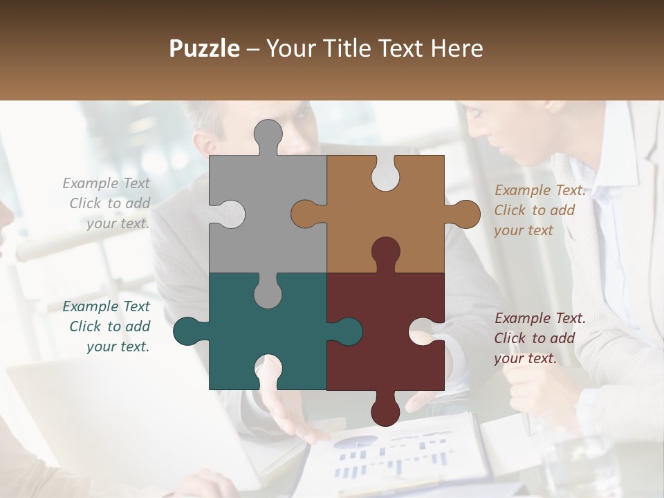 A Group Of People Sitting Around A Table Talking PowerPoint Template