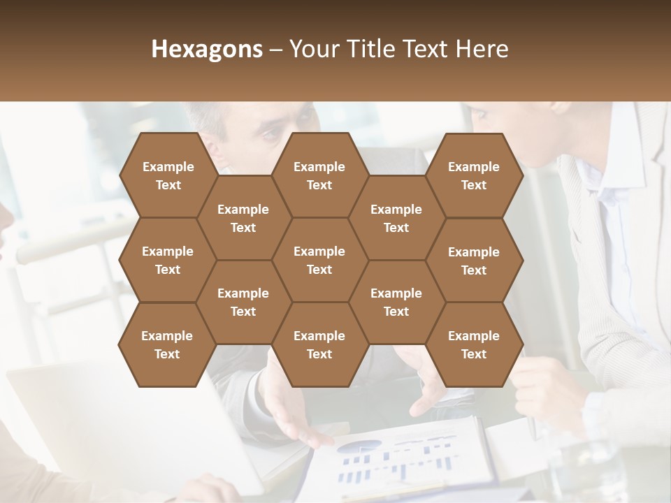 A Group Of People Sitting Around A Table Talking PowerPoint Template