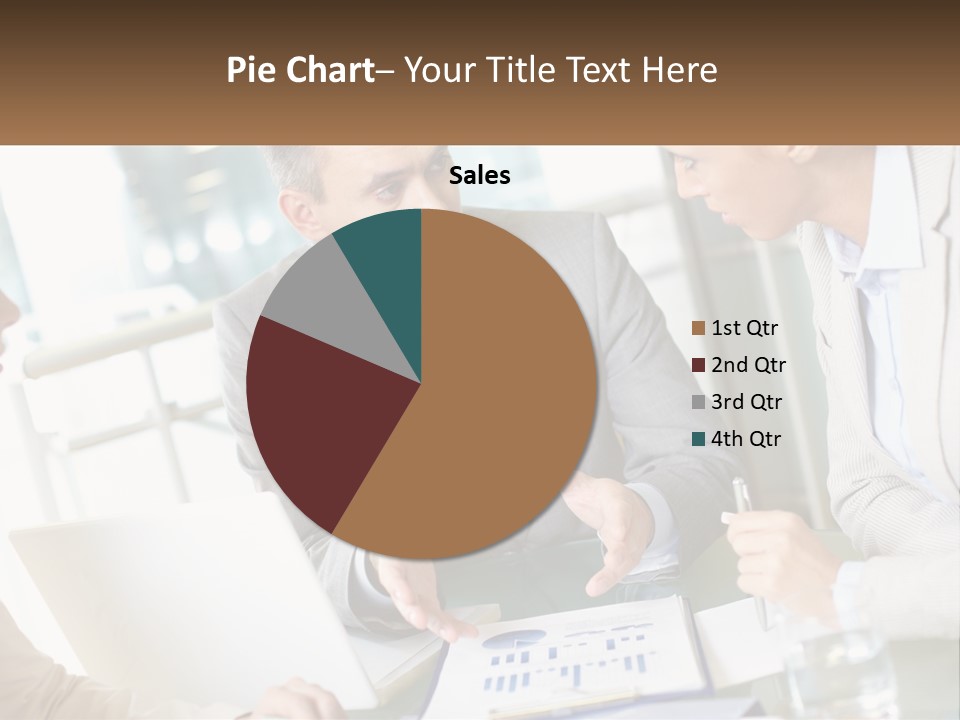 A Group Of People Sitting Around A Table Talking PowerPoint Template