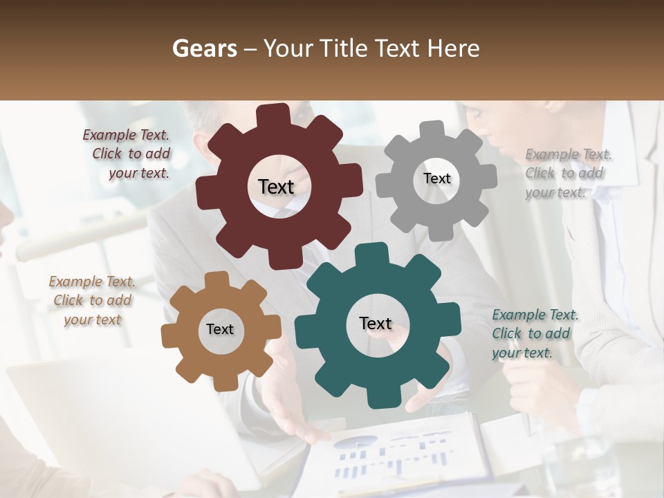 A Group Of People Sitting Around A Table Talking PowerPoint Template