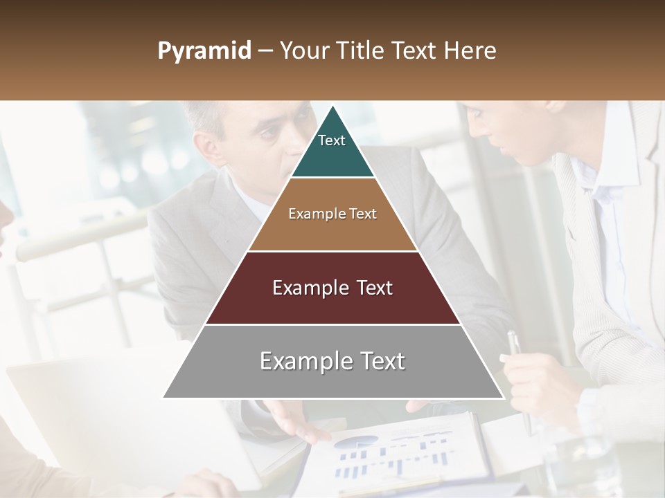 A Group Of People Sitting Around A Table Talking PowerPoint Template