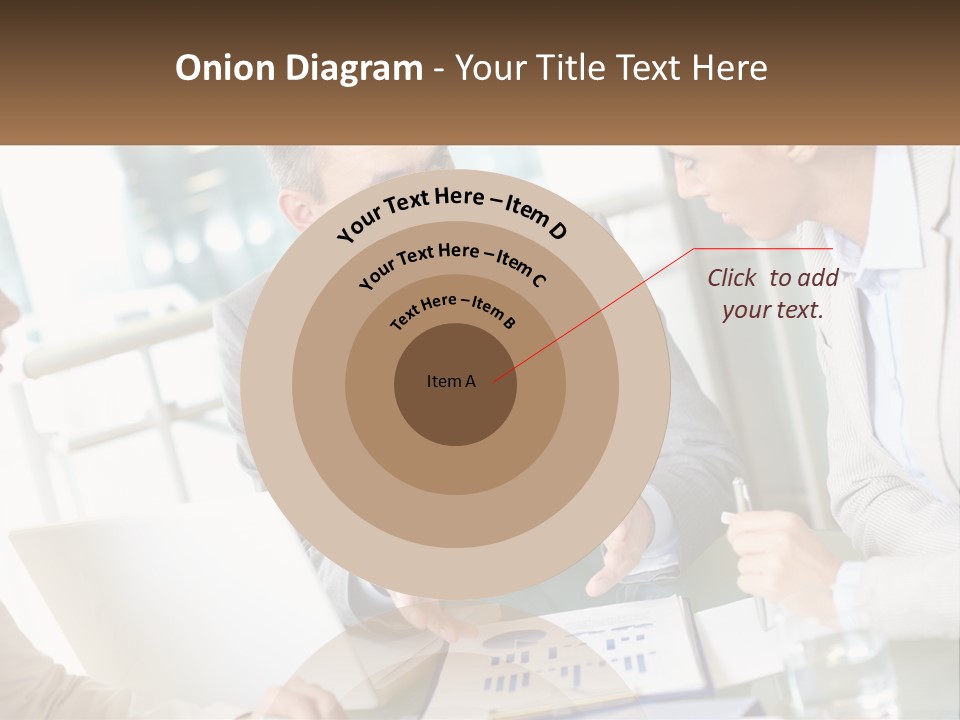 A Group Of People Sitting Around A Table Talking PowerPoint Template