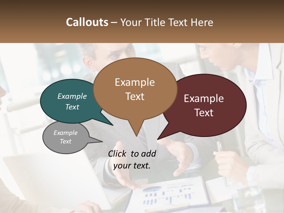 A Group Of People Sitting Around A Table Talking PowerPoint Template
