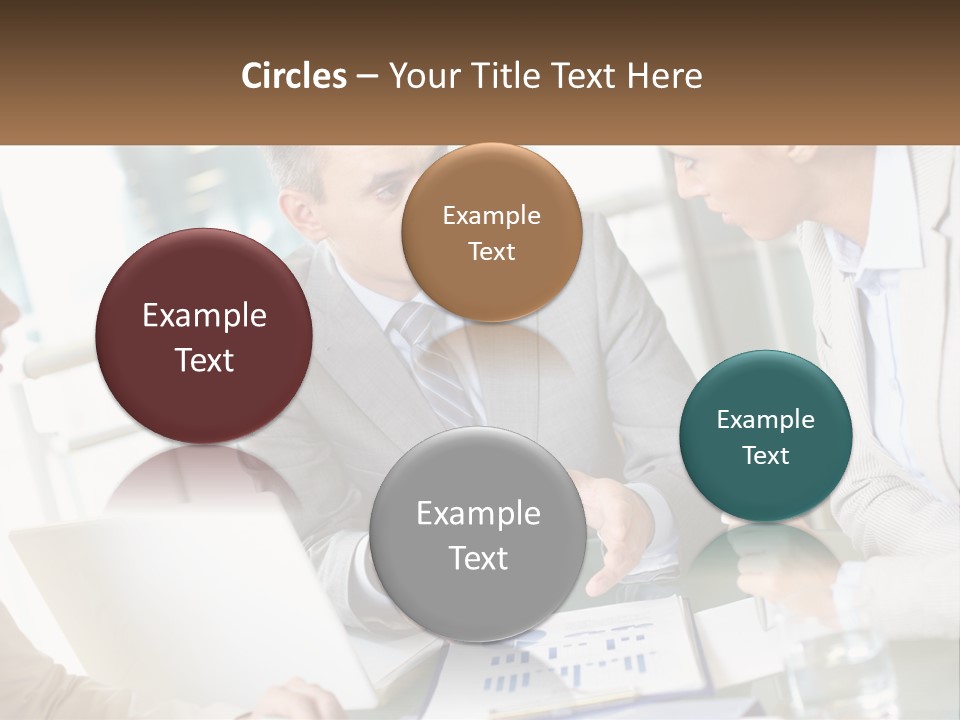 A Group Of People Sitting Around A Table Talking PowerPoint Template